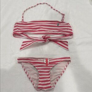 Juicy Couture VINTAGE extremely RARE Y2K Pink and White Striped Bikini